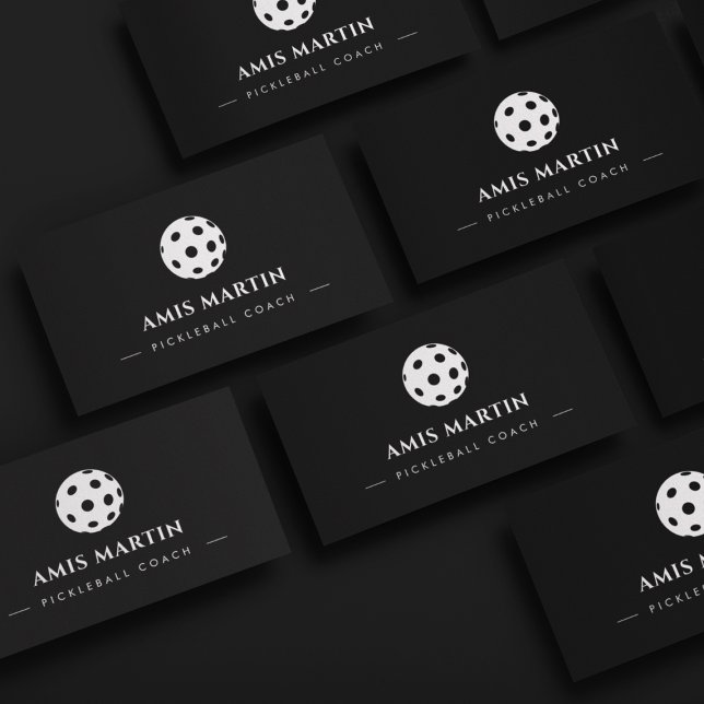 Enkel, minimalistisk, svart, klockskärm visitkort (Skapare uppladdad)