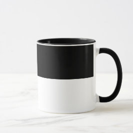 Enkel minimalistisk svart och vit mugg