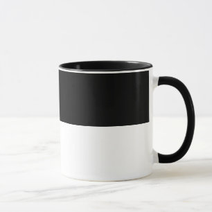 Enkel minimalistisk svart och vit mugg