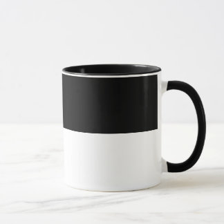 Enkel minimalistisk svart och vit mugg