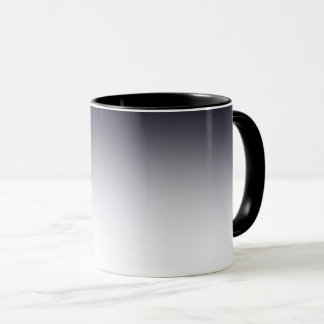 Enkel minimalistisk svart och vit ombré mugg