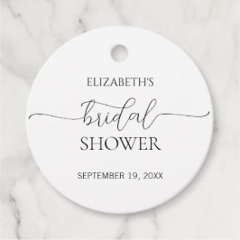 Enkel Minimalistisk Svart & Vit Bröllopsdusch Gåvor Etiketter