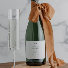 Enkel minimalistisk svart-vit bröllopsfest