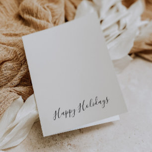 Enkel minimalistisk svart vit Glad jul Helgkort