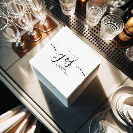 Enkel minimalistisk svartvit Möhippa Pappersservett