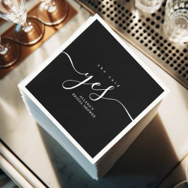 Enkel minimalistisk svartvit Möhippa Pappersservett