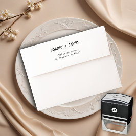 Enkel minimalistisk svartvitt självfärgande stämpel