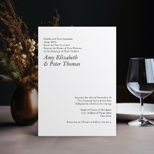 Enkel, minimalistisk text, endast QR-kod serif Brö Inbjudningar