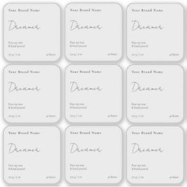 Enkel minimalistisk tydlig ljusstake fyrkantig dek klistermärken