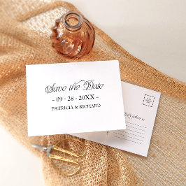 Enkel Minimalistisk Typografi Spara Datumet Vykort