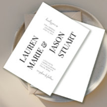 Enkel, minimalistisk typografi, svart Bröllop
