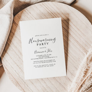 Enkel minimalistisk uppvärmning av Party Inbjudningar