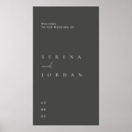 Enkel, minimalistisk välkomstPoster i Elegant bröl Poster