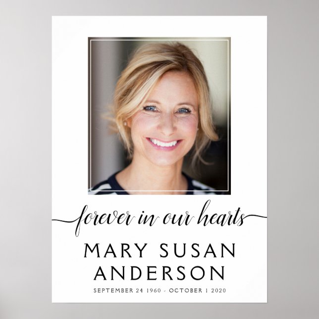 Enkel minimalistisk välkomstskylt för begravning poster (Framsidan)