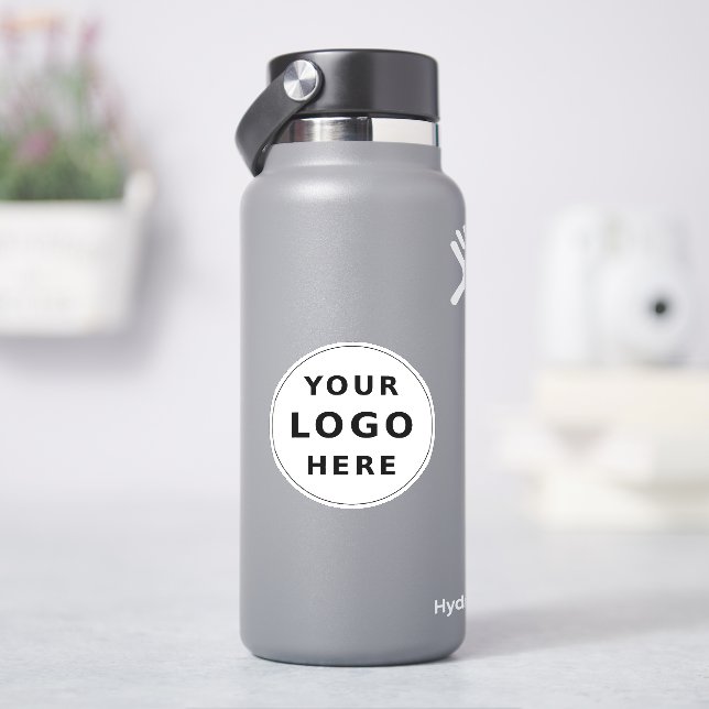 Enkel minimalistisk Vattenflaska för din Logotyp Klistermärken (HydroFlask)