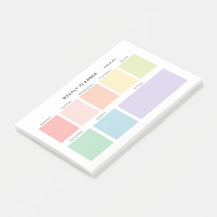 Enkel minimalistisk veckoplanering post-it block