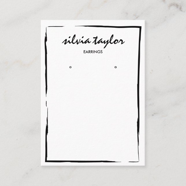 Enkel, minimalistisk visning för avläsning av ram  visitkort (Framsida)