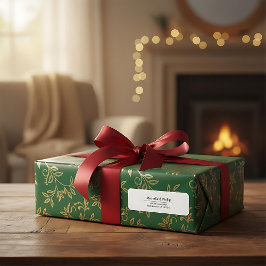 Enkel, minimalistisk vit returadress returadress etikett