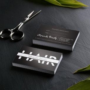 Enkel, minimalistisk, vit, svart svit makeup-Styli Tidsbeställning Kort