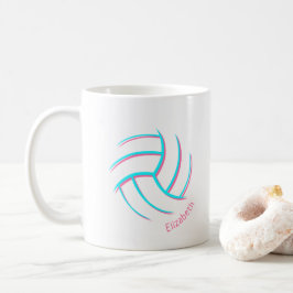 enkel minimalistisk volleyboll kaffemugg