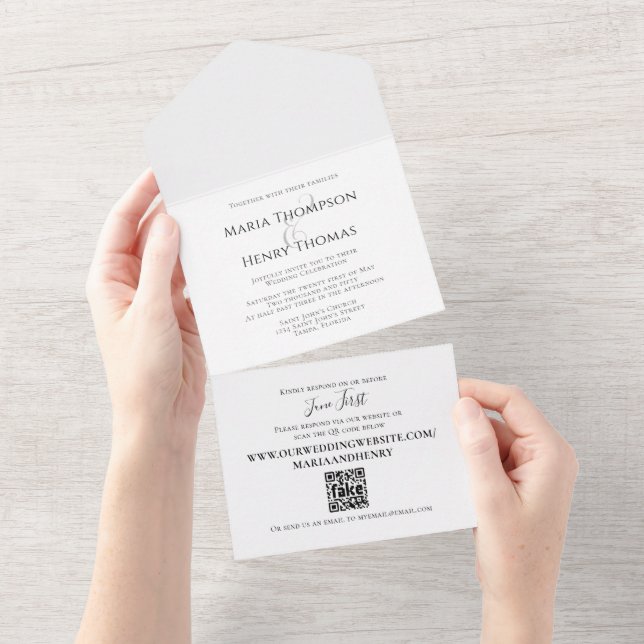 Enkel, minimalistisk webbplats för OSA av QR-kod i (Avrivbar del)