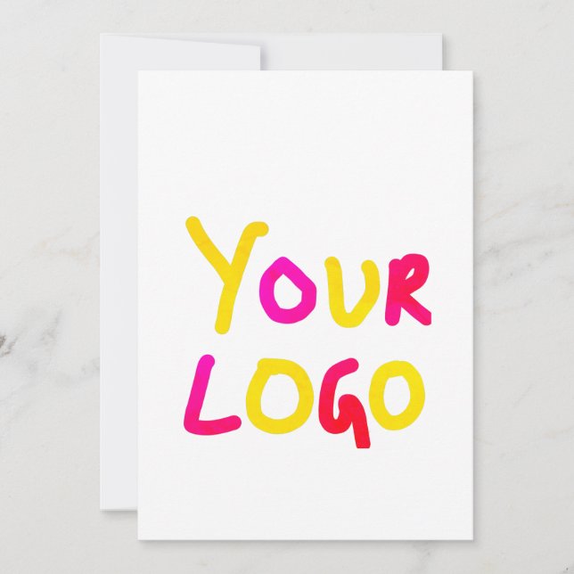 enkel, minimalt lägga till din logotyp/design här  inbjudningar (Framsida)
