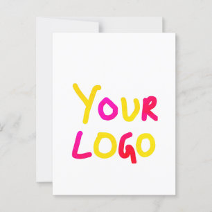 enkel, minimalt lägga till din logotyp/design här vykort