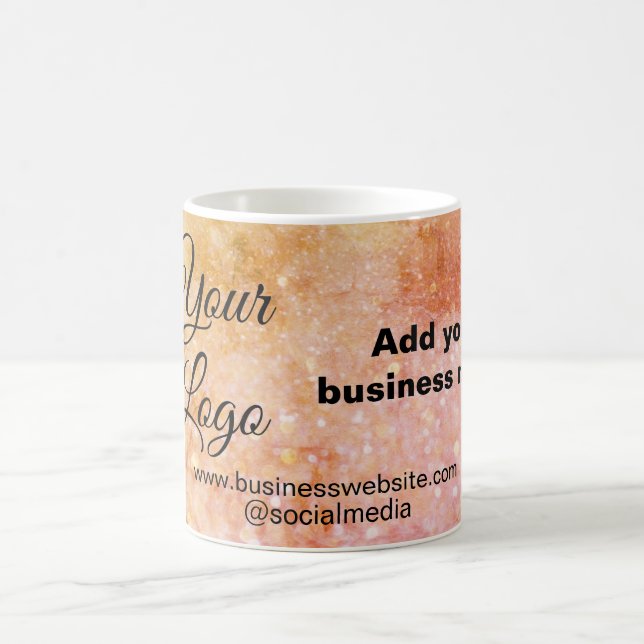 enkel, minimalt lägga till logotyp/rosa orange GL Kaffemugg (Center)