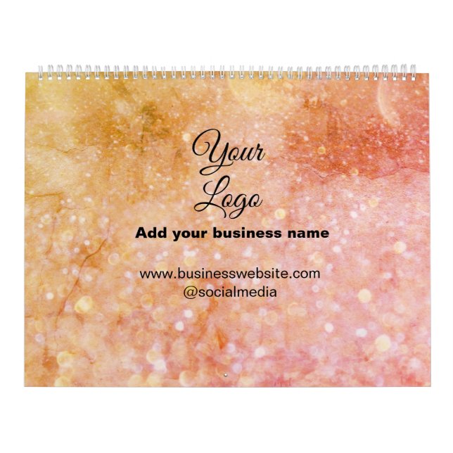 enkel, minimalt lägga till logotyp/rosa orange GL Kalender (Omslag)