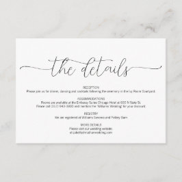 Enkel minimiinformation om skript Bröllop Tilläggskort