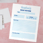 Enkel minimiöversyn vid blått och vitt Bok Anteckningsblock<br><div class="desc">Vi presenterar vårt granskningsprogram för anpassade bok, din perfekt-följeslagare för att du har hämtat kärnan från varje bok du läser. Det här anteckningsblocket är designat med en ren och välorganiserad utformning och skapar det enkelt att ångra dina tankar. Anteckningsblocket innehåller avsnitt för bok titel och författare, ett stjärngraderingssystem för recensioner,...</div>