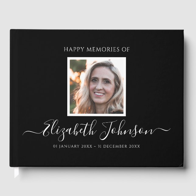 Enkel minnesbild, felfritt foto gästböcker (Framsida)