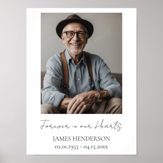 Enkel minnesfoto poster (Framsidan)