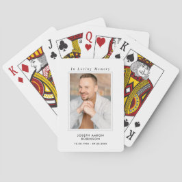 Enkel minnesgåva för begravning med foto casinokort