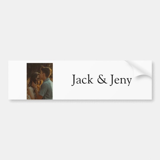 Enkel minsta färgstark tillagning av namn-fototext bildekal (Framsidan)