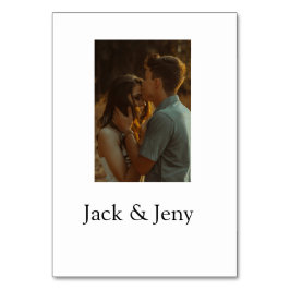 Enkel minsta färgstark tillagning av namn-fototext bordsnummer