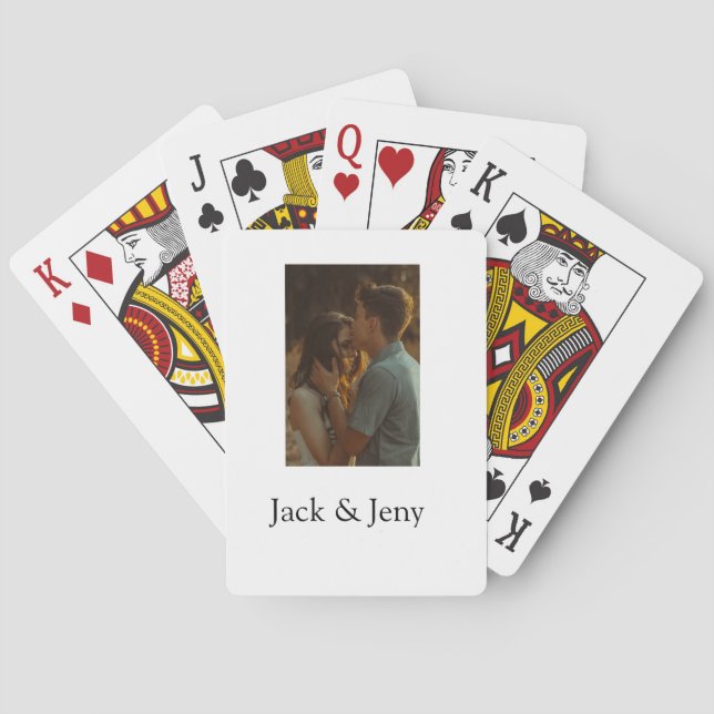 Enkel minsta färgstark tillagning av namn-fototext casinokort (Baksidan)