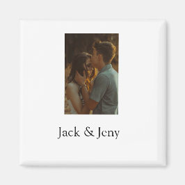 Enkel minsta färgstark tillagning av namn-fototext magnet