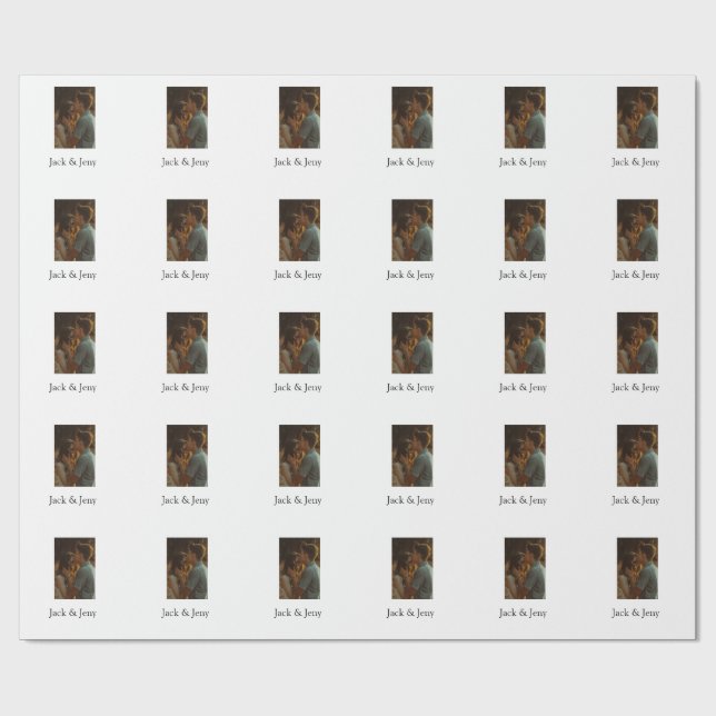 Enkel minsta färgstark tillagning av namn-fototext presentpapper (Platt)