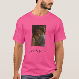Enkel minsta färgstark tillagning av namn-fototext t shirt