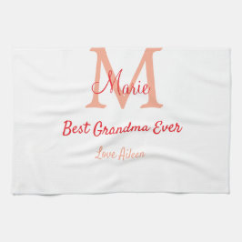 enkel, minsta möjliga mormor som någonsin fått röd kökshandduk