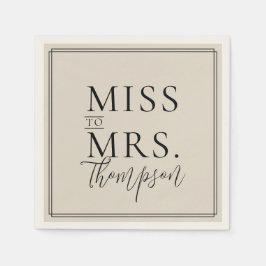 Enkel miss till Ecru Ivory Möhippa Papper Pappersservett