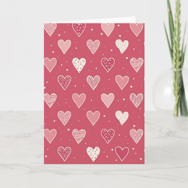 Enkel Mixed Hearts-kort Kort (Framsida)