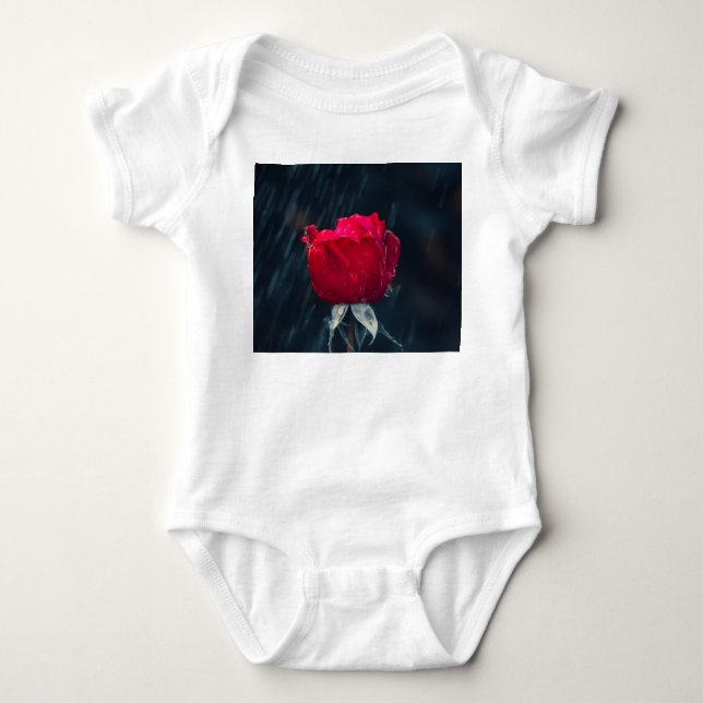 Enkel & Mjuk Bebis Bodysuit 🌹 T Shirt (Framsida)