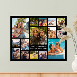 Enkel modern 15-fotokollage poster<br><div class="desc">Skapa din egen personlig fotokollage poster skriva ut. Lägg till 15 av din favoritbakgrund för bilder och anpassningsbar färg i den här moderna malldesignen.</div>