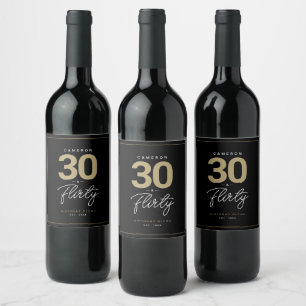 Enkel Modern 30-Vin-etikett och Vänd Personlig-eti Vinflaska Etikett