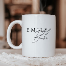 Enkel Modern Affärsmugg Med Logotyp Kaffemugg