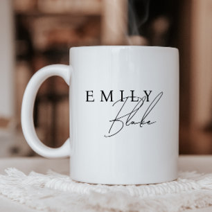 Enkel Modern Affärsmugg Med Logotyp Kaffemugg