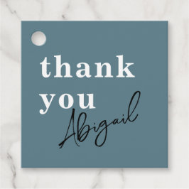 Enkel Modern Akvarell Teal Bröllopsdusch Gåvor Etiketter