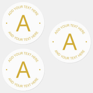 Enkel modern Anpassade   Guld & White Klistermärke